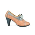 thumbnail image 2 of Chase & Chloe Women's Vintage-Inspired Bow-Tie Pumps with Scallop Detailing and Mid-Heel, 2 of 5