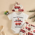 thumbnail image 5 of Kogui Outfit Baby Boy Newborn Baby Boys 2PCS Pants Sets Short Sleeve Romper Print Pants Sets Summer Clothes 0 3 6 9 12 18 24 Months (White,12-18 Months), 5 of 6