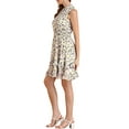 thumbnail image 3 of INSPIRE CHIC Women's Floral A-Line Smocked Waist Tiered Ruffled Chiffon Mini Dress, 3 of 6