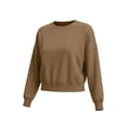 thumbnail image 7 of XuJwPNcy Crewneck Sweatshirts Women Lightweight Crop Tops Casual Basic Pullover Warm Comfortable Winter Clothes Outfit, 7 of 7