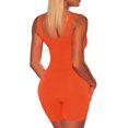 thumbnail image 4 of Tuphregyow Women's Solid Color Yoga Jumpsuit Comfortable Romper for Casual and Sports, Summer Beachwear Athletic Workout Women Slim Jumpsuit Orange S, 4 of 5