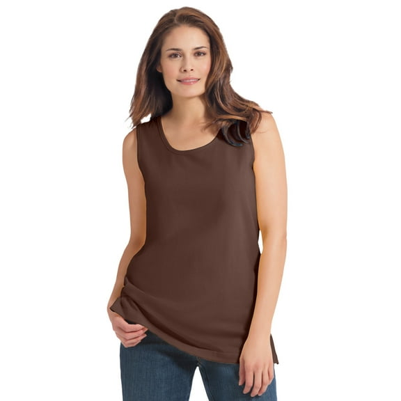 Woman Within Plus Size Petite Perfect Scoopneck Tank Top