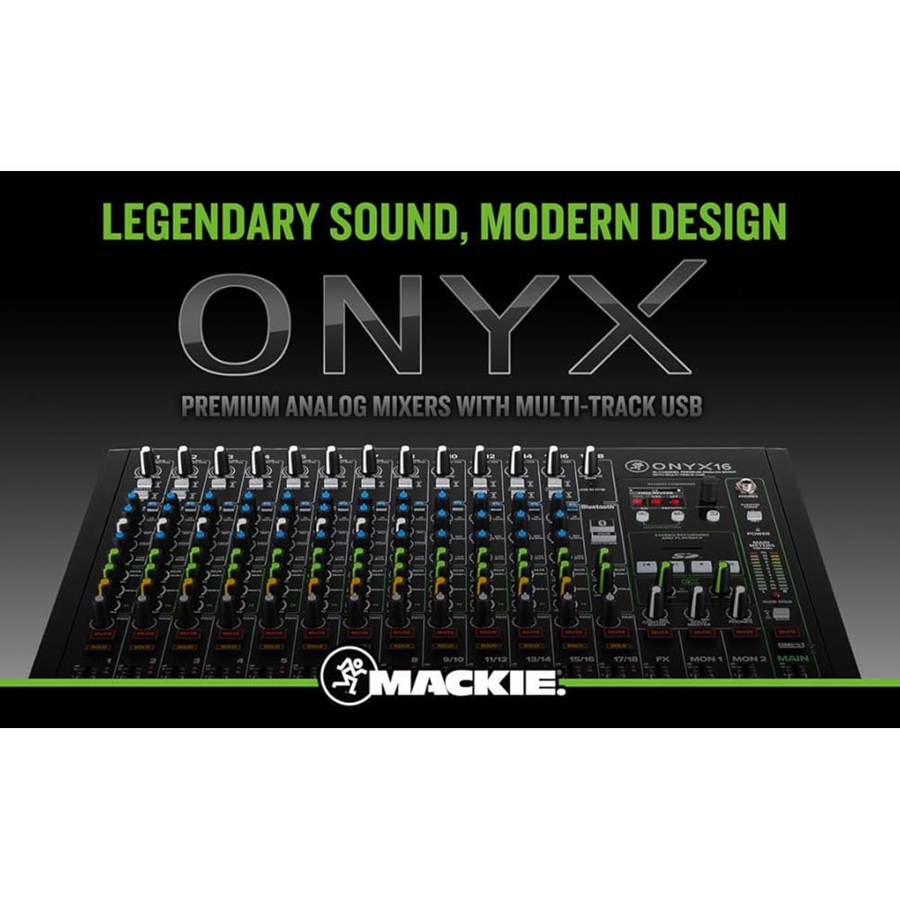 Mackie Onyx12 12-Channel Premium Analog Mixer with Multi-Track USB