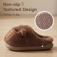 thumbnail image 2 of Fadezar Big Kids Fuzzy Slippers Winter Warm Cute Capybara House Shoes for Boys Girls, 2 of 5