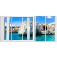 thumbnail image 2 of Open Window to Rocky Sunny Ocean - Extra Large Seashore Canvas Art, 2 of 3