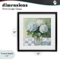 thumbnail image 4 of Stupell Industries Farmhouse Hydrangea Picnic on Checkered Black Framed Print Under Glass, 13 x 13, by Petals Prints Design, 4 of 8
