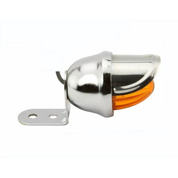 Mini Bee Light Chrome/Amber. Bike light, bicycle light, lowrider , beach cruiser, chopper, limo, stretch bike, bmx, track, fixie