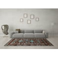 thumbnail image 3 of Ahgly Company Indoor Rectangle Oriental Light Blue Industrial Area Rugs, 5' x 8', 3 of 4