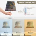 thumbnail image 5 of Painting Flowers Lake Trees LED Desk Lamp Table Lamp USB Bedside Nightstand Small Lamp for Bedroom Living Room Kids Room, 5 of 8