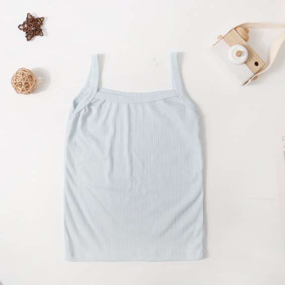 SNKSDGM Girls Girls Cute Tops Size 8 Shirts for Girls Size 8 Children's Vests Summer Candy Color Girls Vests Girls Shaped Vests 2-3 Years