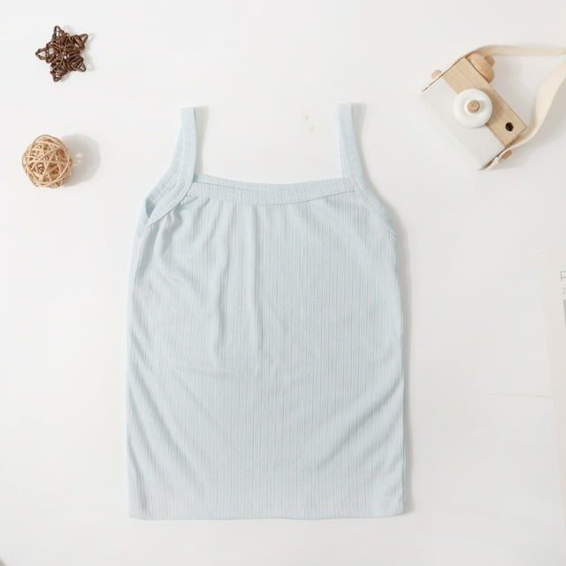 Girls Tops Children's Vests Summer Candy Color for Stylish Girls Versatile Shaped Vests for Everyday Wear