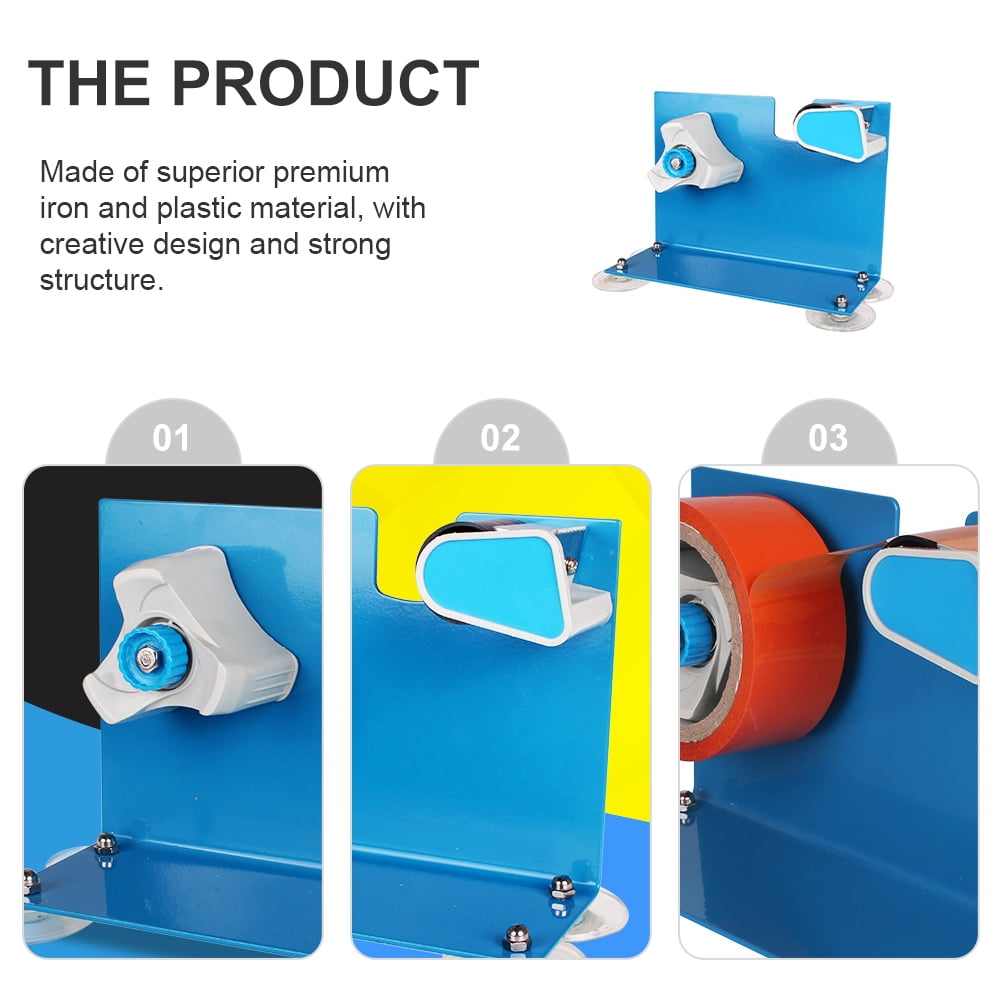 YUYUETIME Tape Desk Dispenser Desktop Tape Cutter Blue Plastic 1Pack