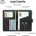 thumbnail image 2 of Passport Holder for Travel Rfid Passport Wallet for Women Men with Zipper Pocket Pen Sim Card Holders Slim Travel Accessories, 2 of 6