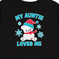 thumbnail image 4 of Inktastic Polar Bear My Auntie Loves Me in Santa Hat with Snowflakes Boys or Girls Long Sleeve Toddler T-Shirt, 4 of 5