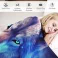 thumbnail image 3 of HENGT Throw Blanket Soft Cozy Warm Fuzzy Flannel Plush Blanket Colorful Galaxy Wolf Blanket for Couch, Sofa, Bed, Living Room, 3 of 6