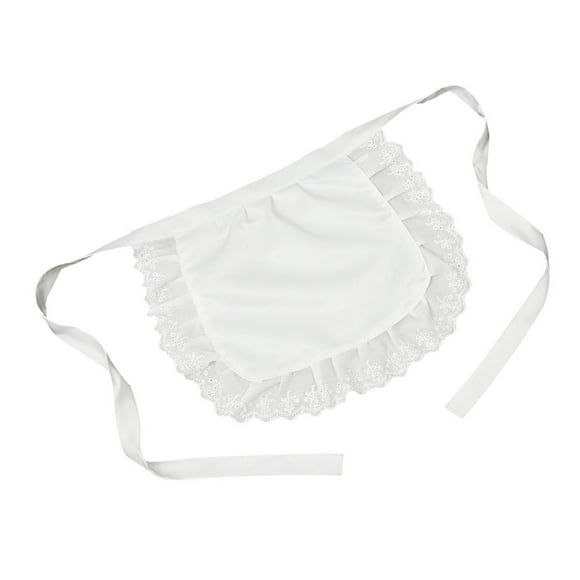 Boreal Craft Waist Aprons for Adults Ruffled White Aprons Women Waist Aprons M Aid Half Apron M Aid Apron Cooking Waist Apron