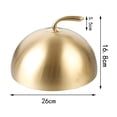 thumbnail image 4 of Accesorios de cubierta de filete de acero inoxidable Hilván redondo 20/24/26/28 cm Teppanyaki Dome Anti Oil Durable para filete Camping al aire libre 26cm de diámetro Macarena Cúpula de fusión, 4 of 8