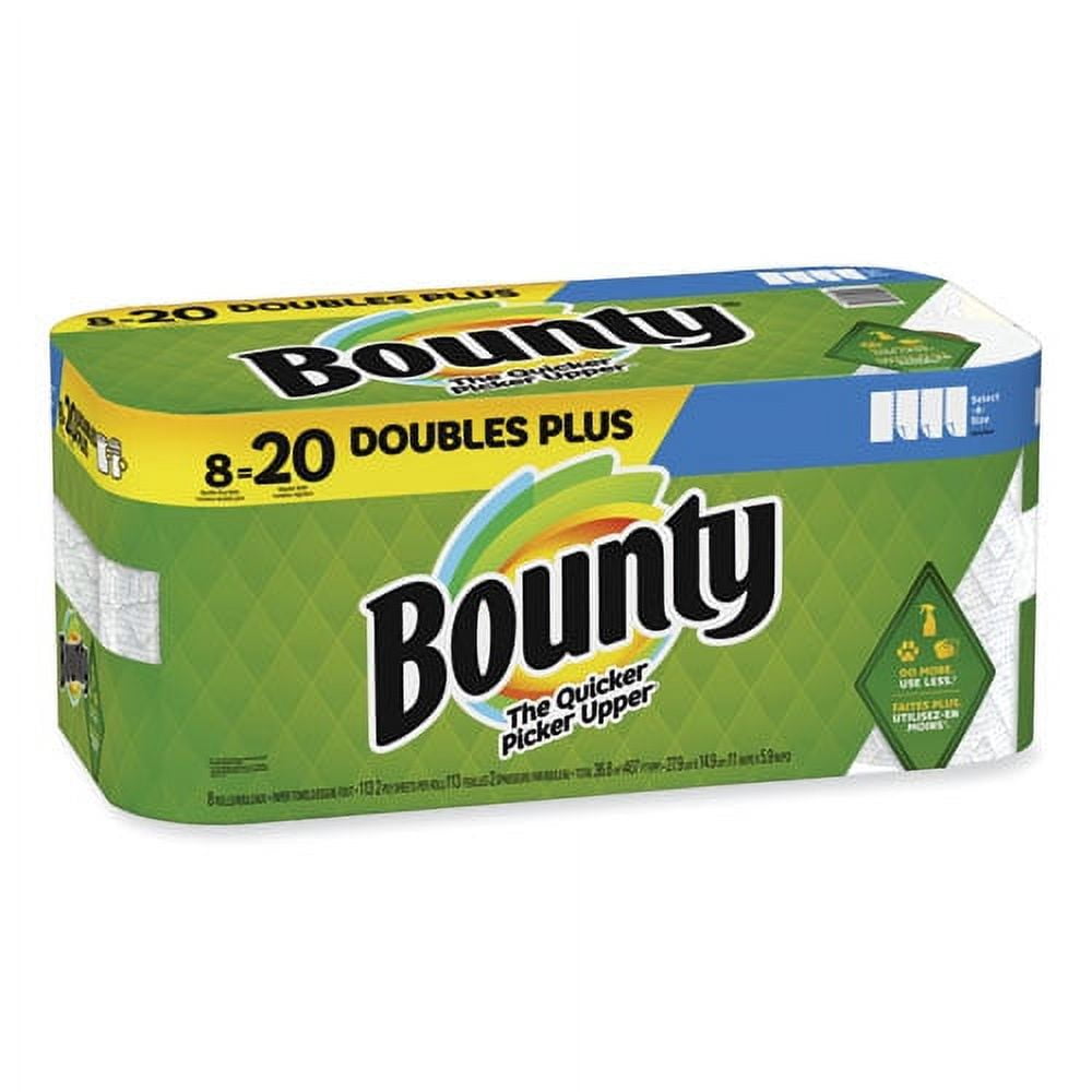 Select-a-Size Kitchen Roll Paper Towels, 2-Ply, 5.9 x 11, White, 113 Sheets/Double Plus Roll, 8 Rolls/Pack | Bundle of 5 Packs