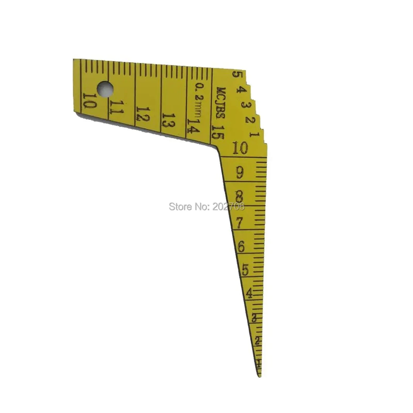 K15SG plastic feeler gauge 1-15mm Taper Welding Feeler Gauge Gage Gap Ruler Automobile industry Measuring Tools ,Corrosion-Resistant