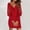 Red, variant on Gspmoly Women Dresses, Women'S Sexy Solid Long Sleeve V-Neck Lace Splicing Dresses Women'S Formal Dresses Deals of The Day