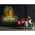 thumbnail image 2 of Glowneon Custom Beer Night Neon Sign, Bar Pub Wall Led Lights Decor, 2 of 4