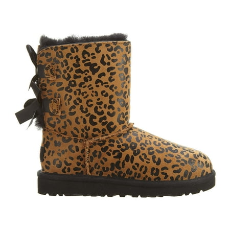 UGG - Ugg Kids Bailey Bow Leopard Boots Chestnut - Walmart.com ...