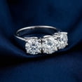 thumbnail image 4 of Pompeii 2 1/2ct Three Stone Large Diamond Engagement Ring 14K White Gold (G/H,SI), 4 of 5