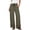 Army Green, variant on Pants for Women Summer Fall Trousers Wide Leg Pull On Solid Straight leg Fashion Elastic Waist Womens Pants Pockets