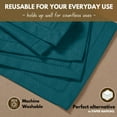 thumbnail image 3 of Native Fab 12 Pack Cotton Hemstitch Table Dinner Cloth Napkins 18x18 - Teal Green, 3 of 6