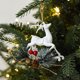 thumbnail image 1 of Fiudx Ofertas de la semana Adornos navideños Colgantes de cabeza de ciervo Colgantes decorativos para árboles de Navidad Colgantes decorativos con campanas navideñas, 1 of 6