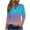 Sky Blue, variant on Women Blouse 3/4 Sleeve Petite, Tshirts Shirts Graphic Women Workout Tops Long Women Summer Tops Sexy Generic Blouses for Women