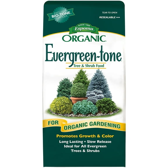 Espoma Organic Evergreen-Tone 4-3-4 Fertilizer and Plant Food for Evergreens, 8 lb
