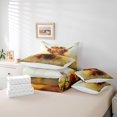 thumbnail image 6 of jejeloiu Brown Highland Cow 7-Piece Bedding Comforter Set,Rustic Farmhouse Cabin King Bedding Sets,Western Farm Bed Sheets For Boys Girls,Ultra Soft Home Decor Reversible, 6 of 8
