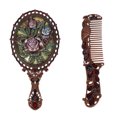 thumbnail image 1 of 1 Set of Girl Hand Mirror Adorable Makeup Mirror Household Mirror with Comb, 1 of 6