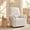Suede-Beige, variant on Power Swivel Rocker Recliner Chair with USB & Type-C Ports,Electric Glider Recliner with 2 Pillows,Suede,Gray