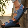 thumbnail image 5 of Women's Summer Sandals Women's Fashion Casual Versatile Denim Spring And Summer Roman Thick-Soled Sandals Blue, 5 of 6