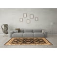 thumbnail image 3 of Ahgly Company Machine Washable Indoor Rectangle Oriental Brown Industrial Area Rugs, 3' x 5', 3 of 4