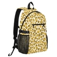 thumbnail image 2 of JIALIOU 14" Laptop Backpack Waterproof Airline Approved Stylish Casual Daypack for Travel Business College Work, Yellow Leopard Print, 2 of 8