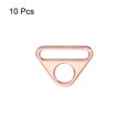 thumbnail image 3 of Uxcell 10Pack 1.5" Adjuster Triangle with Bar Swivel Clip D Dee Ring Buckle, Rose Gold, 3 of 5