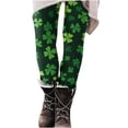 thumbnail image 5 of St Patricks Day Leggings for Women Casual Stretch Slim Fit Fashion Printed Fitness Workout Yoga Pants (S, Black), 5 of 9