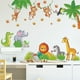 thumbnail image 2 of Pegatinas de pared de animales de la selva, calcomanías de pared, jirafa, elefante, mono, decoración de pared, habitación de niños, guardería, sala de estar, 2 of 5