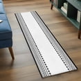 thumbnail image 4 of Vintage Bohemia Runner Rugs 2x6 ft Black Geometric Abstract Striped Country Washable Hallway Rugs Non-Slip Floor Mats Absorbent Carpet Bedside Runners for Bedroom Kitchen Bathroom Laundry Room, 4 of 9