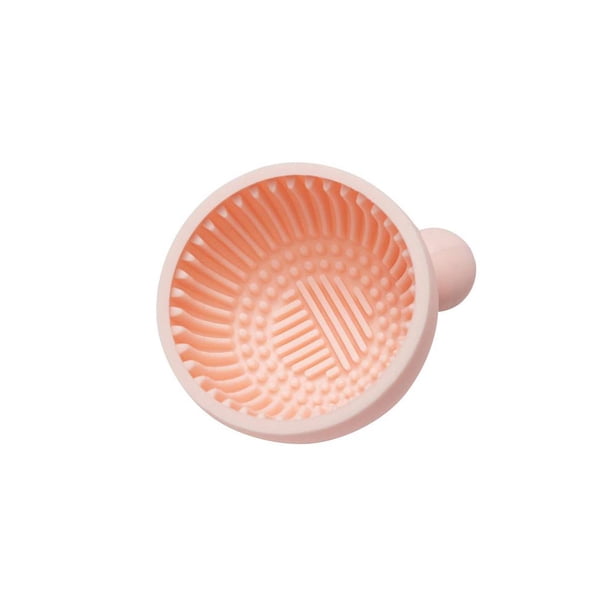 sweethay Almohadilla de limpieza de cepillo de silicona, esponja protectora de maquillaje, cuenco plegable, herramienta de Universal, tabla de Pinceles de maquillaje y herramientas Rosado sweethay CE014845-02