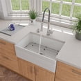 thumbnail image 1 of Pemberly Row Decorative Lip Apron Single Bowl Fireclay Farmhouse Kitchen Sink, 1 of 10