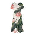 thumbnail image 4 of Mefallenssiah Mode Femmes Col Rond Manches Courtes Robe Imprimée, 4 of 4