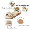 thumbnail image 6 of Kiderence Toddler Girls Slides Sandals Kids Sandals Little Girls Shoes Toddler （FK680 Gold - 7M）, 6 of 7