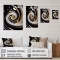 thumbnail image 4 of Designart Gold And Black Stained Glass Spiral III Canvas Wall Art, 4 of 5