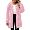 thumbnail image 4 of HAiming Long Fleece Jackets for Women Long Sleeve Zip up Hooded Comfy Casual Coats Fall Winter Workout Tops with Pockets, 4 of 9