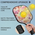 thumbnail image 4 of Pickleball Paddles Set Of 1, Fiberglass Surface, Butterfly Print, 1 Paddle, 2 Balls & Bag, 4 of 5