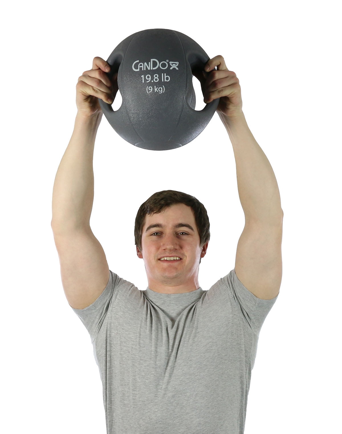 CanDo Molded Dual Handle Medicine Ball